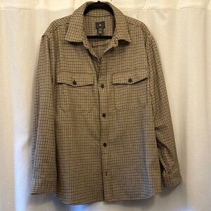 H&M Tan and Black Lightweight Shirt Jacket